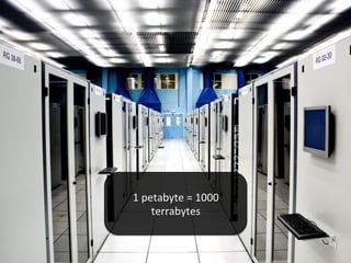 1	
  petabyte	
  =	
  1000	
  
terrabytes	
  
 