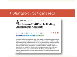 Huffington Post gets real 
18 
 