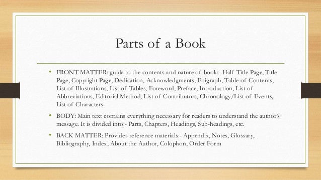 matter title page