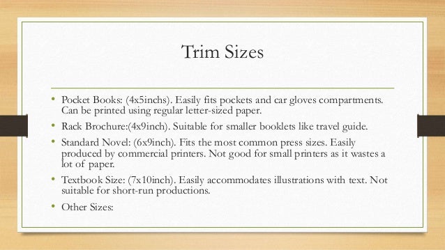 book editing design standard font size for books