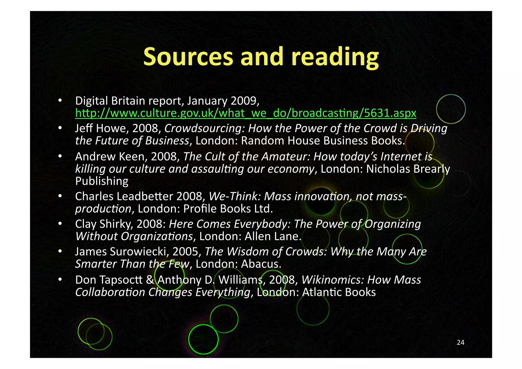 Mac281 Wikinomics Seminar