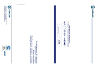 2
01-2008
IDM Cop_MAC_3000XL_4000XL.fm
Matricola-Serialnumber
Seriennummer-Numérodematricule-Matrícula
Edizione-Edition
Au...