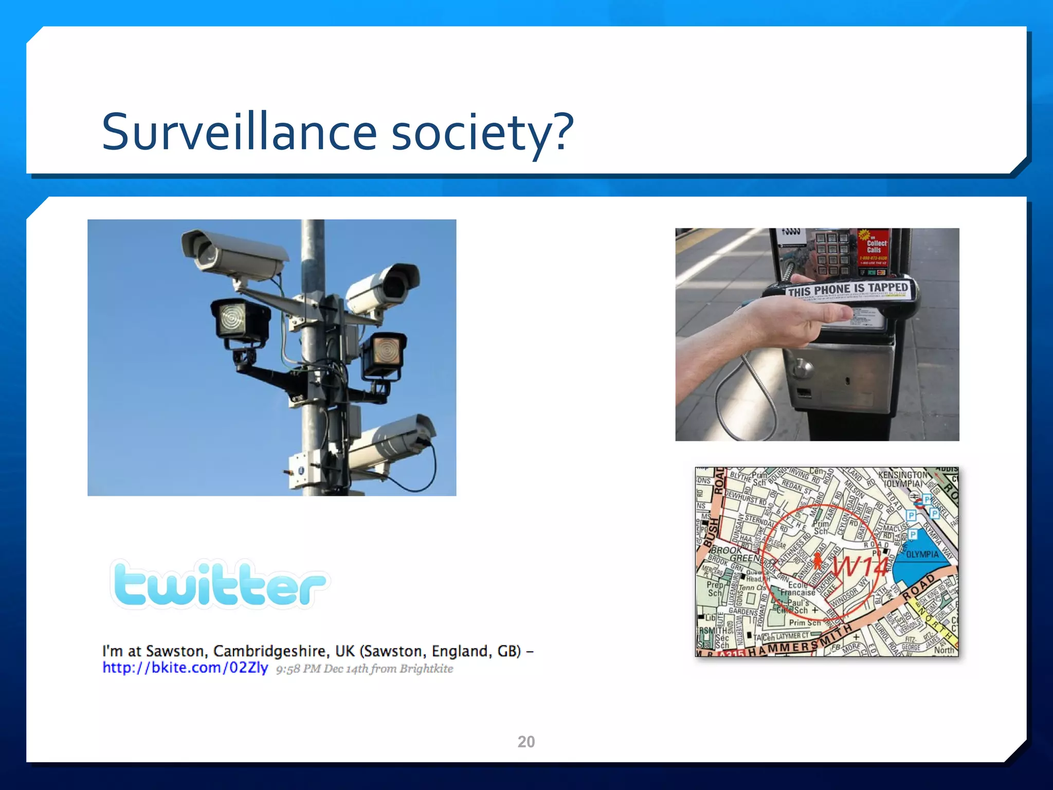 Surveillance society? 