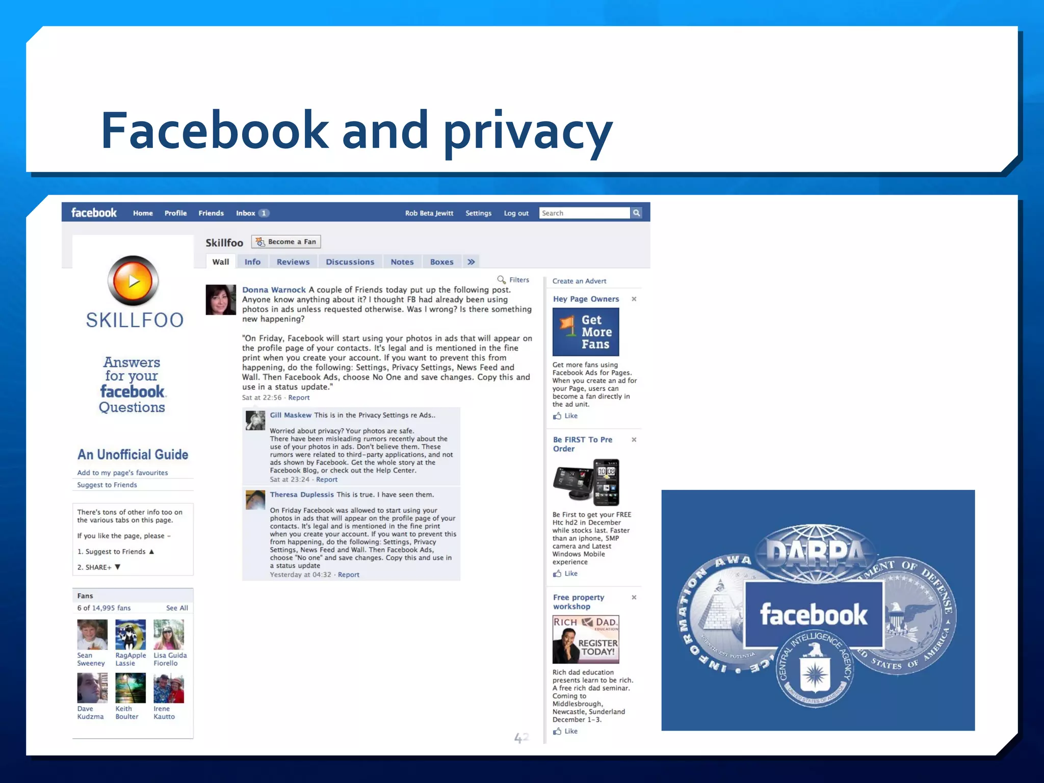 Facebook and privacy 