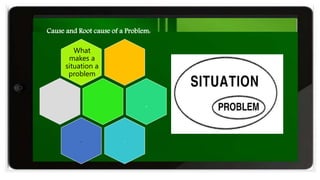 What
makes a
situation a
problem
.
..
Cause and Root cause of a Problem:
 
