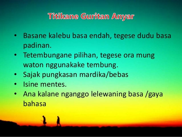 Titikane Geguritan Gagrag Anyar Yaiku 5 Salah Sijine Ttikane