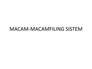 MACAM-MACAMFILING SISTEM
 