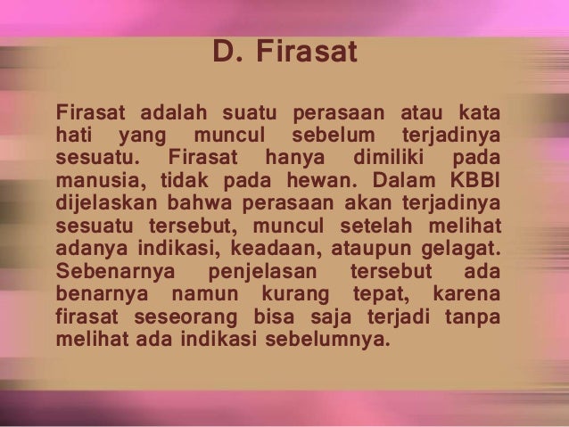 Macam Macam Kepekaan Rasa