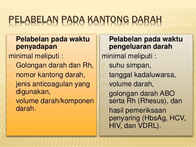 Macam macam komponen darah done