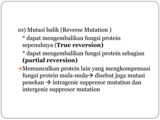 Macam macam mutasi & mutasi acak | PPT