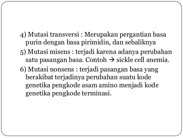 Macam macam mutasi mutasi acak Macam macam mutasi mutasi acak