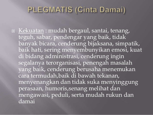 Macam macam tipe kepribadian
