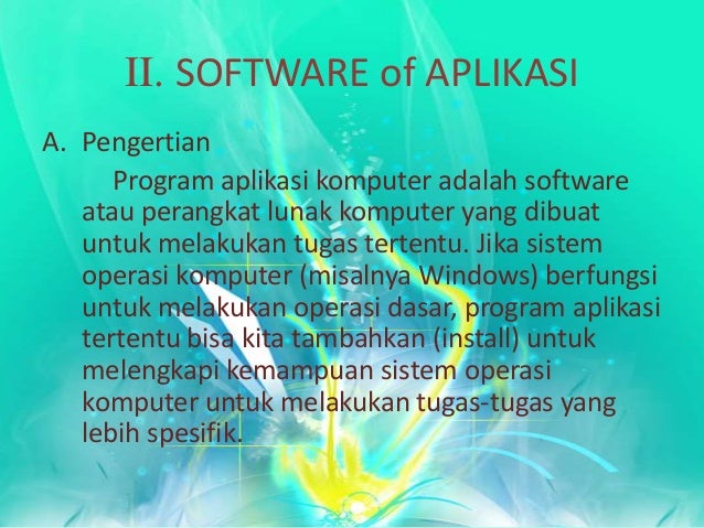 Macam Aplikasi dan Fungsinya