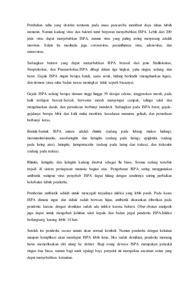 Macam macam jenis penyakit pada sistem pernapasan