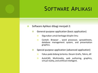 Software Computer Contoh Macam software | PPTX