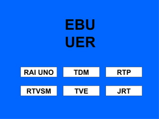 RAI UNO TDM RTP RTVSM TVE JRT EBU UER 