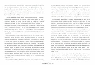 no lo está? Los tipos de personalidad de esos hom bres nos son fam iliares. Ellos
son como nosotros y com o otras personas a las que conocem os. Son
asequibles. Son personajes reales y vivos con los que nos podemos identificar.
Sus defectos y debilidades, así como sus triunfos y características encantadoras,
aparecen registrados en varios de los relatos m ás fascinantes de la Biblia. Son
hom bres a quienes de verdad queremos conocer.
Y esto se debe a que, en todo sentido, fueron hom bres com unes y corrientes.
Ninguno era reconocido por Su erudición ni por Su gran saber. No eran
oradores ni teólogos. De hecho, vivían al margen de lo que era el sistem a
religioso de los días de Jesús. No sobresalían por talentos naturales o
habilidades intelectuales. Por el contrario, todos eran proclives a equivocarse, a
fallar, a tener actitudes erróneas, a que les faltara la fe y a experimentar amargos
fracasos; y el m ejor ejemplo de esto era el líder del grupo, Pedro. Incluso Jesús
expresó que eran lentos para aprender y de cierta manera torpes espiritualm ente
(Lucas 24.25).
Ellos representaban todo el espectro político. Uno era un ex zelote; es decir,
un hom bre radical, decidido a derrotar al gobierno romano por la vía de la
violencia. Otro había sido recaudador de im puestos, prácticamente un traidor a
la nación judía, en pugna con Roma. A lo menos cuatro, y posiblem ente siete,
eran pescadores y amigos íntim os de la ciudad de Capem aum , y es probable
que se conocieran desde niños. Los otros tal vez hayan sido com erciantes o
artesanos, porque no se nos dice nada sobre lo que hacían antes de llegar a
transform arse en seguidores de Jesús. La mayoría era de Galilea, una región
dedicada a la agricultura en la intersección de rutas com erciales. Y G alilea siguió
siendo la base de operaciones para la mayor parte del m inisterio de Jesús y no
(com o algunos podrían suponer) Jerusalén en Judea, que era la capital política y
religiosa de Israel.
Pero con todas sus fallas y debilidades de carácter, como hom bres com unes y
corrientes que eran, después de la ascensión de Jesús, estos hom bres dejaron
un im pacto indeleble en el mundo. Su m inisterio sigue ejerciendo influencia en
nosotros hasta el día de hoy. Dios, por su gracia, los capacitó y usó para
inaugurar la difusión del m ensaje del evangelio y trastornar el m undo (H echos
17.6). H om bres com unes y corrientes, gente como usted y yo, se transform aron
en instrum entos por medio de los cuales el m ensaje de Cristo se llevó hasta los
confines de la tierra. ¡No es de sorprender que sean personas tan fascinantes!
Los Doce fueron seleccionados y llam ados personalmente por Jesús. Él los
conocía com o solo su Creador los podía conocer (cf. Juan 1.47). En otras
palabras, Él conocía todas sus fallas m ucho antes que los eligiera. Incluso sabía
que Judas lo habría de traicionar (Juan 6.70; 13.21-27), y aun así escogió al
traidor y le concedió todos los privilegios y bendiciones que dio a los demás.
Piense en las im plicaciones de esto: Desde nuestra perspectiva humana, la
propagación del evangelio y el establecimiento de la iglesia dependieron
enteramente en doce hom bres cuyas características más notables eran su
condición de hom bres sencillos. Jesús los seleccionó y los preparó para un
tiempo que se m ide m ejor en m eses que en años. Les enseñó las Escrituras y
teología. Los discipuló para que vivieran una vida piadosa (enseñándoles, por
medio del ejemplo, a orar, a perdonar y a servirse mutuamente con hum ildad).
Les dio instrucción m oral. Les habló de las cosas que habrían de suceder. Y los
empleó com o instrum entos para sanar a los enferm os, echar fuera dem onios y
hacer otras obras m ilagrosas. Incluso tres de ellos, Pedro, Jacobo y Juan,
pudieron ver a Jesús brevemente en su gloria en el monte de la transfiguración
(Mateo 17.1-9).
Fue un breve pero intenso programa de discipulado. Y cuando term inó, la
noche que Jesús fue traicionado, «todos los d iscípulo s, dejándole, huyeron»
(Mateo 26.56). Desde un punto de vista terrenal, el programa de entrenamiento
parecería un fracaso m onum ental. Parecía que los discípulos habían olvidado o
www.FreeLibros.me
 