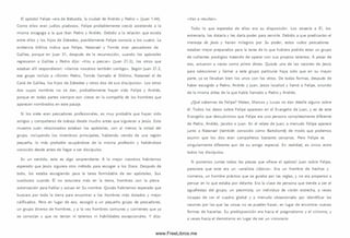 El apóstol Felipe «era de Betsaida, la ciudad de Andrés y Pedro » (Juan 1.44).
Como ellos eran judíos piadosos, Felipe probablemente creció asistiendo a la
m ism a sinagoga a la que iban Pedro y Andrés. Debido a la relación que existía
entre ellos y los hijos de Zebedeo, posiblemente Felipe conocía a los cuatro. La
evidencia bíblica indica que Felipe, Natanael y Tom ás eran pescadores de
Galilea, porque en Juan 21, después de la resurrección, cuando los apóstoles
regresaron a Galilea y Pedro dijo: «Voy a pescar» (Juan 21.3), los otros que
estaban allí respondieron: «Vam os nosotros tam bién contigo». Según Juan 21.2,
ese grupo incluía a «Sim ón Pedro, Tom ás llamado el Dídim o, Natanael el de
Caná de Galilea, los hijos de Zebedeo y otros dos de su s discíp ulo s». Los otros
dos cuyos nombres no se dan, probablemente hayan sido Felipe y Andrés,
porque en todas partes siem pre son vistos en la com pañía de los hom bres que
aparecen nom brados en este pasaje.
Si los siete eran pescadores profesionales, es muy probable que hayan sido
amigos y com pañeros de trabajo desde mucho antes que siguieran a Jesús. Esto
muestra cuán relacionados estaban los apóstoles, con al menos la mitad del
grupo, incluyendo los m iem bros principales, habiendo venido de una región
pequeña, lo más probable ocupándose de la m ism a profesión y habiéndose
conocido desde antes de llegar a ser discípulos.
En un sentido, esto es algo sorprendente. A lo mejor nosotros habríam os
esperado que Jesús siguiera otro método para escoger a los Doce. Después de
todo, los estaba escogiendo para la tarea formidable de ser apóstoles, Sus
sustitutos cuando Él no estuviera m ás en la tierra, hom bres con la plena
autorización para hablar y actuar en Su nombre. Q uizás habríam os esperado que
buscara por toda la tierra para encontrar a los hombres más dotados y mejor
calificados. Pero en lugar de eso, escogió a un pequeño grupo de pescadores,
un grupo diverso de hom bres, y a la vez hom bres com unes y corrientes que ya
se conocían y que no tenían ni talentos ni habilidades excepcionales. Y dijo:
«Van a resultar».
Todo lo que esperaba de ellos era su dispo sición. Los atraería a Él, los
entrenaría, los dotaría y les daría poder para servirle. Debido a que predicarían el
m ensaje de Jesús y harían m ilagros por Su poder, estos rudos pescadores
estaban m ejor preparados para la tarea de lo que hubiera podido estar un grupo
de rutilantes prodigios tratando de operar con sus propios talentos. A pesar de
eso, actuaron a veces como prima donas. Q uizás una de las razones de Jesús
para seleccionar y llamar a este grupo particular haya sido que en su mayor
parte, ya se llevaban bien los unos con los otros. De todas form as, después de
haber escogido a Pedro, Andrés y Juan, Jesús localizó y llamó a Felipe, oriundo
de la m ism a aldea de la que había llamado a Pedro y Andrés.
¿Qué sabemos de Felipe? Mateo, M arcos y Lucas no dan detalle alguno sobre
él. Todos los datos sobre Felipe aparecen en el Evangelio de Juan, y es de este
Evangelio que descubrim os que Felipe era una persona com pletamente diferente
de Pedro, Andrés, Jacobo o Juan. En el relato de Juan, a menudo Felipe aparece
junto a Natanael (también conocido como Bartolomé) de modo que podemos
asum ir que los dos eran com pañeros bastante cercanos. Pero Felipe es
singularm ente diferente aun de su amigo especial. En realidad, es único entre
todos los discípulos.
Si ponemos juntas todas las piezas que ofrece el apóstol Juan sobre Felipe,
pareciera que este era un «analista clásico ». Era un hombre de hechos y
núm eros, un hombre práctico que se guiaba por las reglas, y no era propenso a
pensar en lo que estaba por delante. Era la clase de persona que tiende a ser el
aguafiestas del grupo, un pesim ista, un individuo de visión estrecha, a veces
incapaz de ver el cuadro global y a menudo obsesionado por identificar las
razones por las que las cosas no se pueden hacer, en lugar de encontrar nuevas
formas de hacerlas. Su predisposición era hacia el pragmatism o y el cinism o, y
a veces hacia el derrotism o en lugar de ser un visionario.
www.FreeLibros.me
 