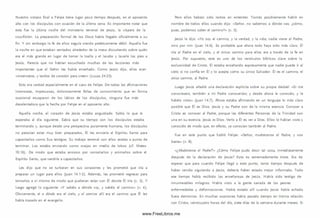 Nuestro vistazo final a Felipe tiene lugar poco tiempo después, en el aposento
alto con los discípulos con ocasión de la última cena. Es importante notar que
esta fue la última noche del m inisterio terrenal de Jesús, la víspera de la
crucifixión. La preparación form al de los Doce había llegado oficialm ente a su
fin. Y sin embargo la fe de ellos seguía siendo patéticamente débil. Aquella fue
la noche en que estaban sentados alrededor de la mesa discutiendo sobre quién
era el más grande en lugar de tom ar la toalla y el lavabo y lavarle los pies a
Jesús. Parecía que no habían escuchado m uchas de las lecciones más
importantes que el Señor les había enseñado. Com o Jesús dijo, ellos eran
«insensatos, y tardos de corazón para creer» (Lucas 24.25).
Esto era verdad especialmente en el caso de Felipe. De todas las afirm aciones
insensatas, im petuosas, dolorosam ente faltas de conocim iento que en forma
ocasional escaparon de los labios de los d iscípulo s, ninguna fue más
desalentadora que la hecha por Felipe en el aposento alto.
Aquella noche, el corazón de Jesús estaba angustiado. Sabía lo que le
esperaba al día siguiente. Sabía que su tiem po con los discípulos estaba
terminando y, aunque desde una perspectiva puramente hum ana, los discípulos
no parecían estar muy bien preparados, Él les enviaría el Espíritu Santo para
capacitarlos com o Sus testigos. Su trabajo terrenal con ellos estaba a punto de
term inar. Los estaba enviando com o ovejas en medio de lobos (cf. Mateo
10.16). De modo que estaba ansioso por consolarlos y anim arlos sobre el
Espíritu Santo, que vendría a capacitarlos.
Les dijo que no se turbaran en sus corazones y les prometió que ¡ría a
preparar un lugar para ellos (Juan 14.1-2). Adem ás, les prometió regresar para
tom arlos a s í m ism o de modo que pudieran estar con Él donde Él ¡ría (v. 3 ). Y
luego agregó lo siguiente: «Y sabéis a dónde voy, y sabéis el cam ino» (v. 4).
Obviam ente, el o dónde era el cielo, y el camino allí era el camino que Él les
había trazado en el evangelio.
Pero ellos habían sido lentos en entender. Tom ás posiblemente habló en
nombre de todos ellos cuando dijo: «Señor, no sabemos a dónde vas; ¿cóm o,
pues, podemos saber el cam ino?» (v. 5).
Jesús le dijo: «Yo soy el cam ino, y la verdad, y la vida; nadie viene al Padre,
sino por m í» (Juan 14.6). Es probable que ahora todo haya sido más claro. Él
iría al Padre en el cielo, y el único cam ino para ellos era a través de la fe en
Jesús. Por supuesto, este es uno de los versículos bíblicos clave sobre la
exclusividad de Cristo. Él estaba enseñando expresamente que nadie puede ir al
cielo si no confía en Él y lo acepta como su único Salvador. Él es el cam ino, el
único cam ino, al Padre.
Luego Jesús añadió una declaración explícita sobre su propia deidad: «Si me
conocieseis, tam bién a mi Padre conoceríais; y desde ahora le conocéis, y le
habéis visto » (Juan 14.7). Ahora estaba afirmando en un lenguaje lo m ás claro
posible que Él es Dios. Jesús y su Padre son de la m ism a esencia. Conocer a
Cristo es conocer al Padre, porque las diferentes Personas de la Trinidad son
una en su esencia. Jesús es D ios. Verlo a Él es ver a Dios. Ellos lo habían visto y
conocido de modo que, en efecto, ya conocían tam bién al Padre.
Fue en este punto que habló Felipe: «Señor, m uéstranos el Padre, y nos
basta» (v. 8).
«¿M uéstranos el Padre?» ¿Cómo Felipe pudo decir tal cosa, inmediatamente
después de la declaración de Jesús? Esto es extremadamente triste. Era de
esperar que para cuando Felipe llegó a este punto, tanto tiempo después de
haber venido siguiendo a Jesús, debería haber estado m ejor inform ado. Todo
ese tiempo había recibido las enseñanzas de Jesús. Había sido testigo de
innum erables m ilagros. Había visto a la gente sanada de las peores
enfermedades y deform aciones. Había estado allí cuando Jesús había echado
fuera dem onios. En m uchas ocasiones había pasado tiempo en íntim a relación
con Cristo, veinticuatro horas del día, siete días de la sem ana durante m eses. Si
www.FreeLibros.me
 