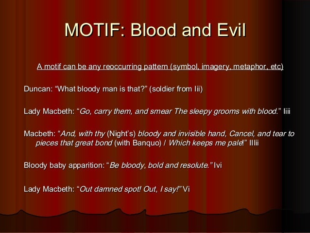 Blood motif in macbeth