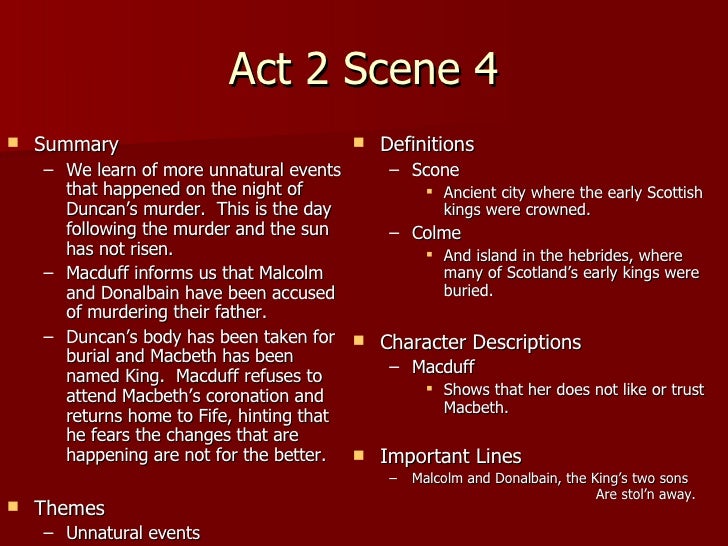Macbeth Act 2 Notes Teacher Macbeth Act 2 Notes Teacher