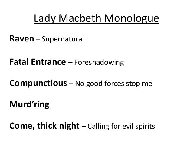 Macbeth Act 1 - Scene 5 presentation