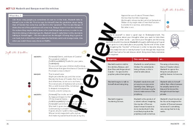 Macbeth Cause And Effect Chart