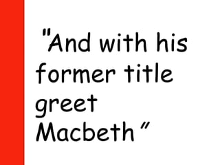 Macbeth Introduction
