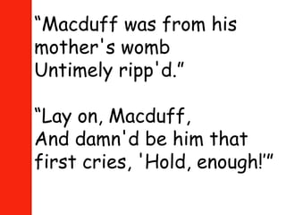 Macbeth Introduction