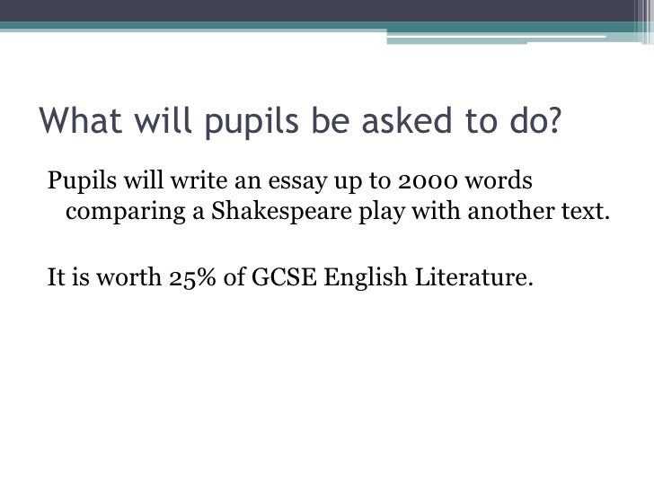 How to write a shakespeare essay for gcse