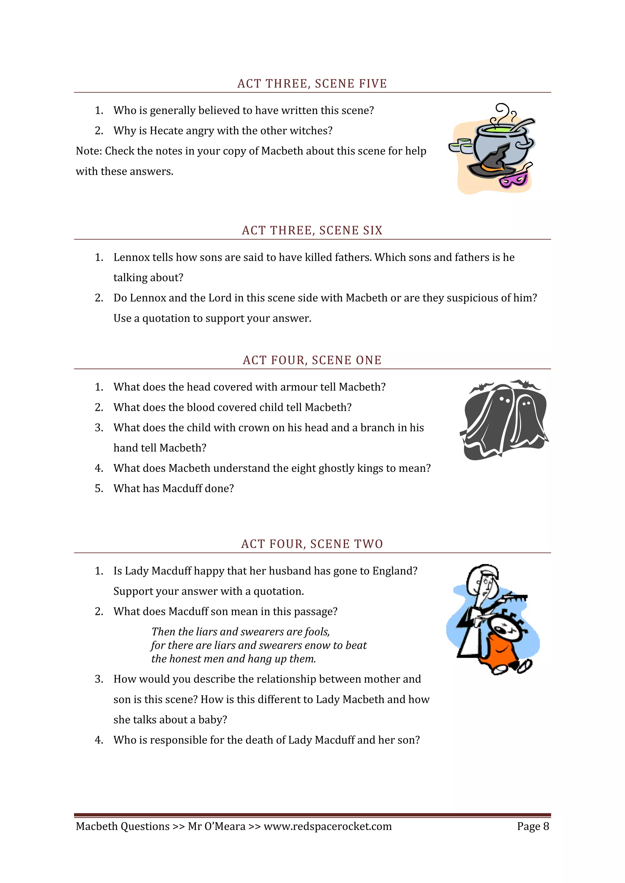 Macbeth Comprehension Questions