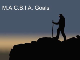 M.A.C.B.I.A. Goals
 
