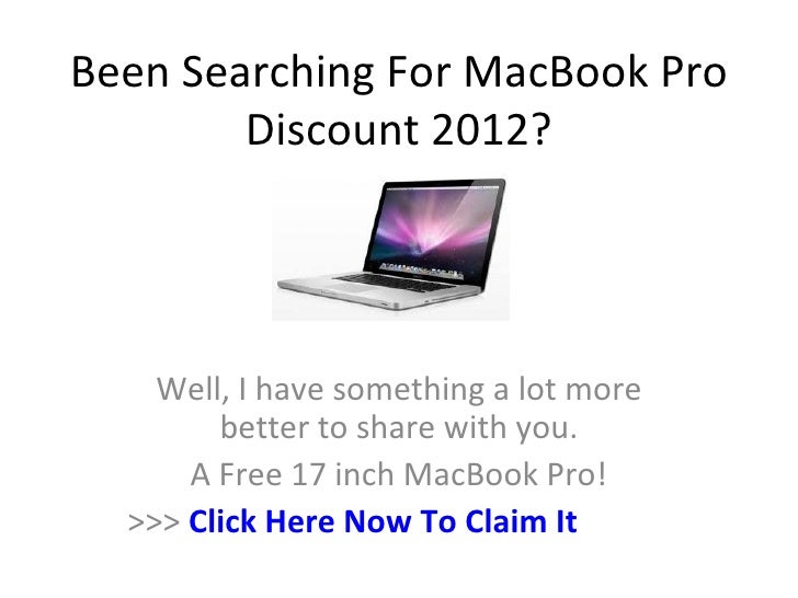  MacBook Pro Discount 2012