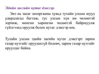 Эдийн засгийн нутаг дэвсгэр.
Энэ нь засаг захиргааны хувьд тухайн улсын шууд
удирдлагад багтаж, тус улсын хүн ам чөлөөтэй
зорчиж, мөнгөн хөрөнгөө чөлөөтэй байршуулж
гүйлгээнд оруулж болох нутаг дэвсгэр юм.
Тухайн улсын эдийн засийн нутаг дэвсгэрт зарим
газар нутгийг оруулахгүй боловч, зарим газар нутгийг
оруулдаг байна.
 