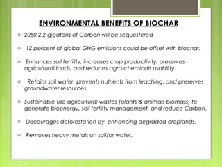 CAN BIOCHAR AMENDMENTS IMPROVE SOIL QUALITY AND REDUCE CO2? A Climate ...