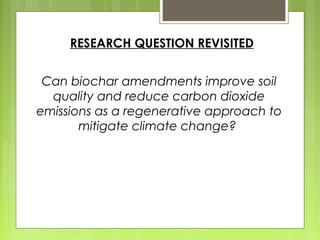 CAN BIOCHAR AMENDMENTS IMPROVE SOIL QUALITY AND REDUCE CO2? A Climate ...