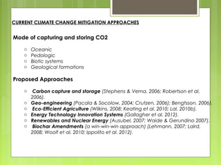 CAN BIOCHAR AMENDMENTS IMPROVE SOIL QUALITY AND REDUCE CO2? A Climate ...