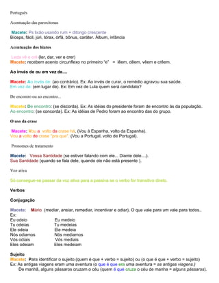 Macetes de vestibular - www.iaulas.com.br