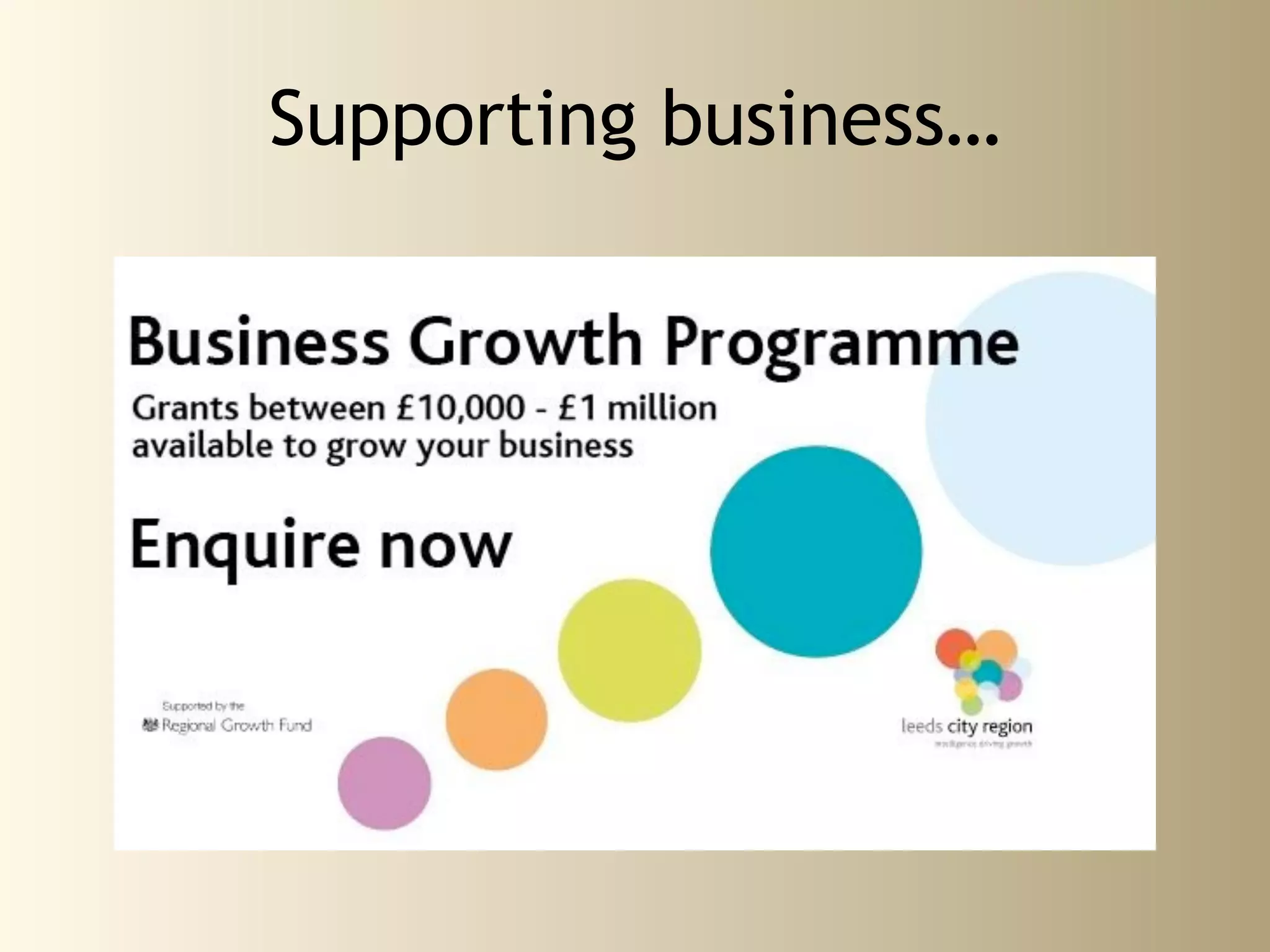 Supporting business…
 