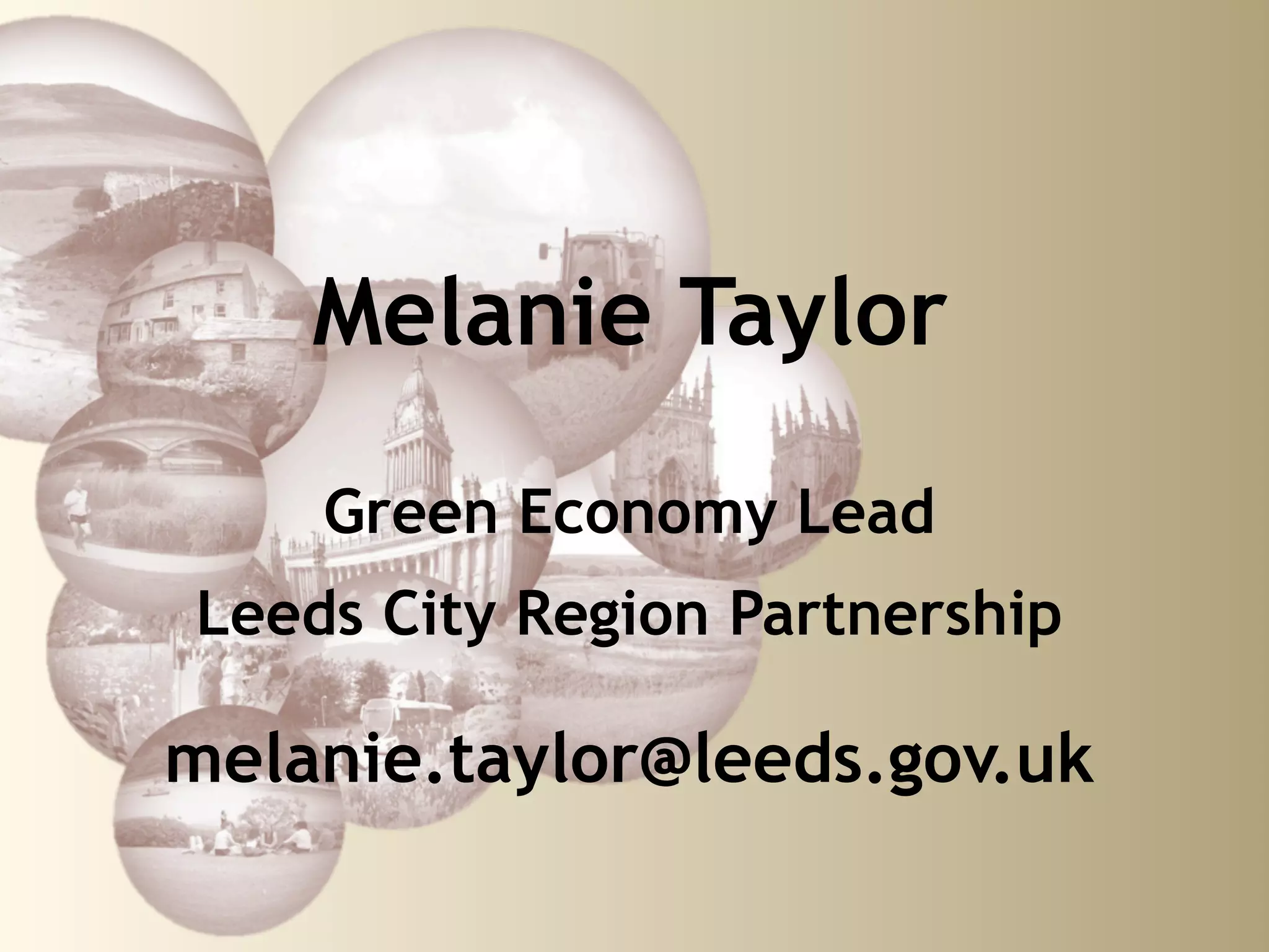 Melanie Taylor

    Green Economy Lead
Leeds City Region Partnership

melanie.taylor@leeds.gov.uk
 