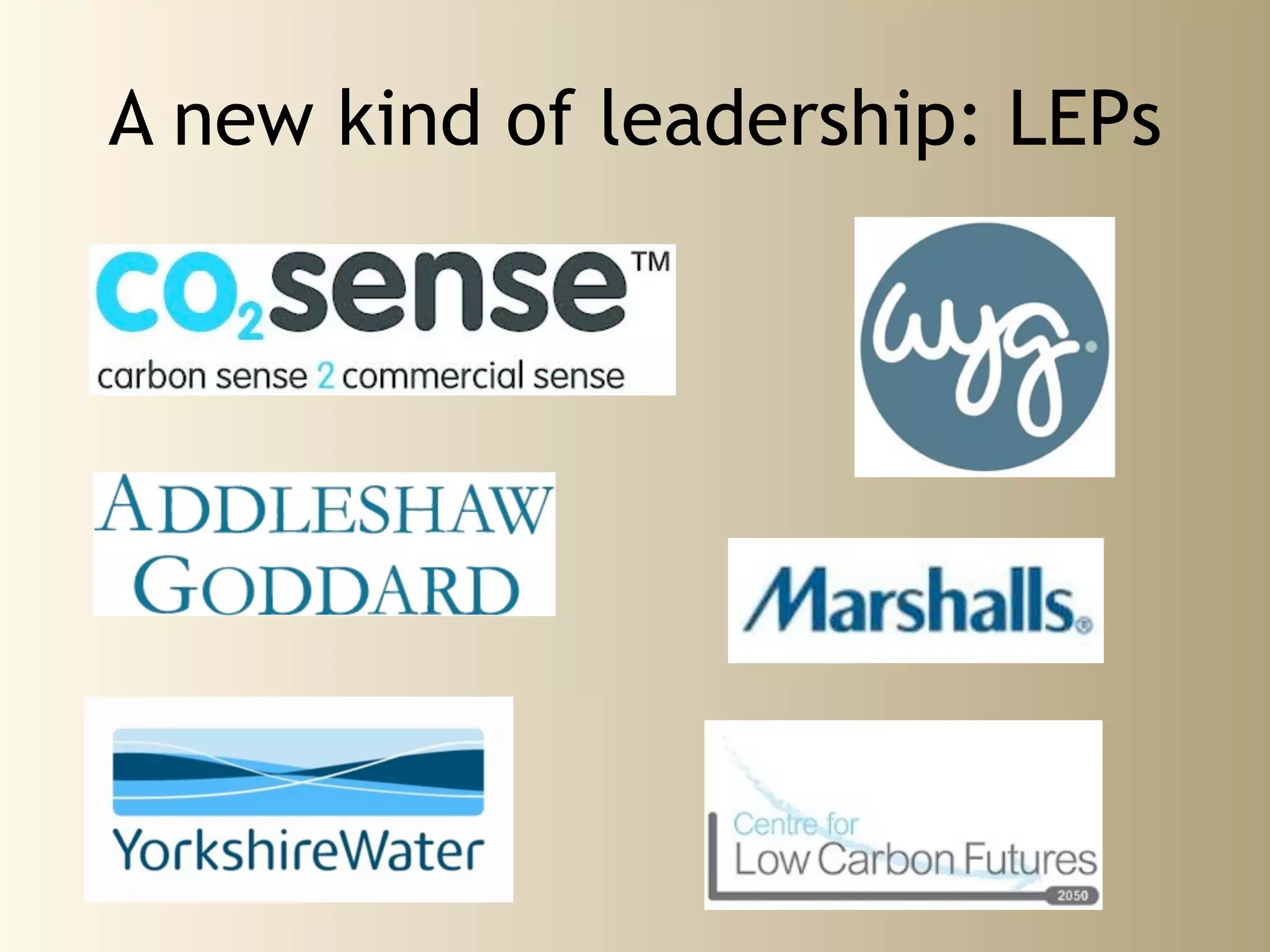 A new kind of leadership: LEPs
 