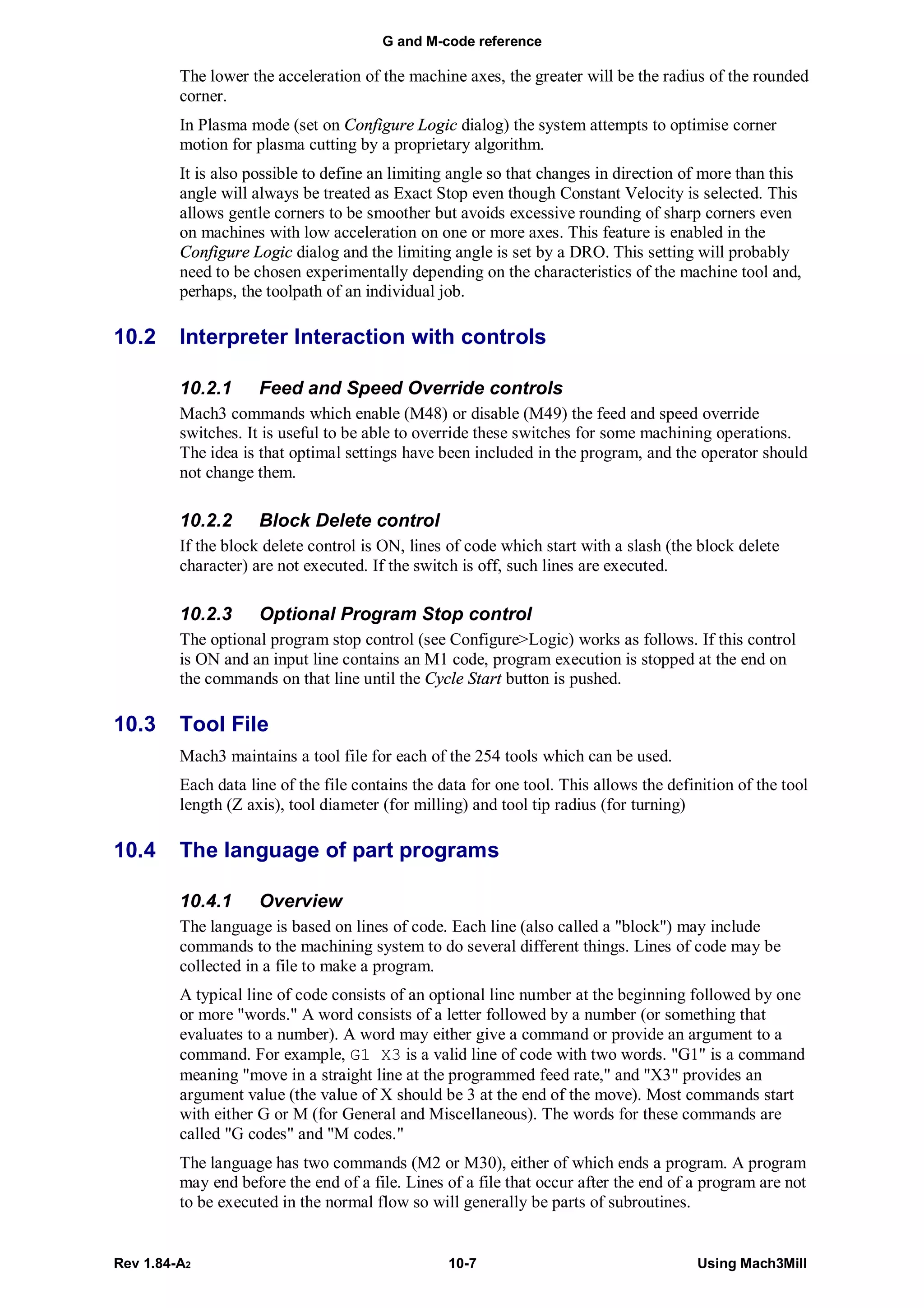 Mach3 g code language reference | PDF