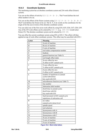 Mach3 g code language reference | PDF | Physics | Science