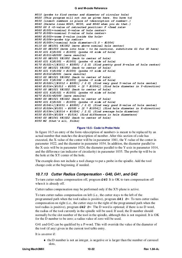 Mach3 g code language reference