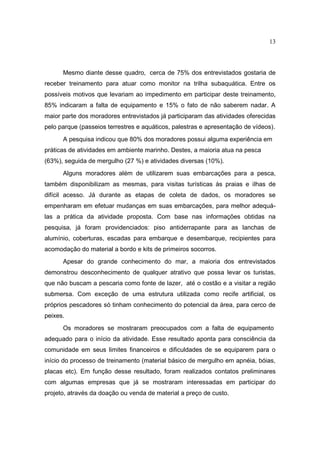 Implantação de trilhas subaquáticas 