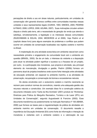 Implantação de trilhas subaquáticas 