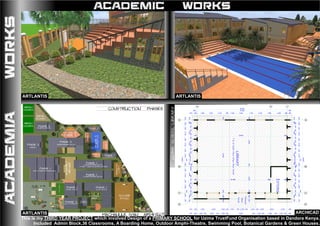 GSPublisherEngine 0.3.100.100
MACHANULE IVAN AB241-1267/2012
GSPublisherEngine 0.3.100.100 MACHANULE IVAN AB241-1267/2012
PHASE 1 PHASE 1
PHASE 1
PHASE 1
PHASE 1
PHASE 2
PHASE 2
PHASE 2 PHASE 1
PHASE 3
PHASE3
PHASE 2
GREEN-
HOUSES
GREEN-
HOUSES
ANIMAL
HOUSES
PHASE 3
PHASE3
PHASE3
PHASE 3
PHASE 1
SOCCER
PITCH
BADMINTON
COURT
PHASE 3
PHASE3
MULTI-PURPOSE/DINING HALL
ADMIN. BLOCK
CLINIC & BOARDROOM
WASHROOMS
WASHROOMS
E.C.D. BLOCK
LOWER PRIMARY BLOCK
LOWER PRIMARY BLOCK
(TO BE 1ST
USED AS UPPER CLASSES)
UPPER PRIMARY BLOCK
LIBRARY
BOARDING BLOCK
AMPHI-THEATRE
WASHROOMS
SWIMMINGPOOL
ASSEMBLY
GROUND
ECD PLAY
AREA
ROOFGARDEN
ROOFGARDEN
CONSTRUCTION PHASES
A
A
B
B
C
C
D
D
11
22
33
950 200 1,800 1,650 2,100 950 1,200 2,400 1,750 2,100 1,650 2,400 600 950
950 18,900 950
20,800
200900
300200300
1,500
300200300
1,500
300200300
1,5003002001,200
350200350
1,500
300200300
1,500
400200400
1,000200
2001,2002002,1002002,1002002,100
200
1,5502002,1502002,200
200
1,400200
16,600
950 200 2,000 2,600 1,800 200 1,000 500 2,300 500 1,000 200 2,000 2,600 2,000 950
950 200 1,800 200 2,400 200 1,800 200 5,300 200 1,800 200 2,400 200 1,800 200 950
20,800
200900
300200300
1,500
300200300
1,500
300200300
1,5003002001,200
350200350
1,500
300200300
1,500
400200400
1,000200
2001,2002002,1002002,1002002,100
200
1,5502002,1502002,200
200
1,400200
16,600
200 18,500 200
200 15,100 200 3,197 200200 15,102 200 3,200 200
2009,5002005,2002001,000200
20015,0002001,000200
STORE
LIBRARY
300
T&GCedarFloorChipsFloorFinish
Terrazzo
Floor
Finish
12. All san
11. All rein
10. Drain p
encased
masonry
9. pv denot
8. Depth of
7. Walls be
alternate
4. Any disc
3. All level
building
2. Do not s
5. All work
specific
6. This draw
other rele
1. This draw
CONS
F S
W C
Floor
1. Ceramic
2. Timber f
3. Terrazzo
4. Red Oxi
Skirtings
Ceilings
1. Celotex
Walls
1. Ceramic
2. Paint to
3. Render t
Legend
1. 100x25m
2. 100x25m
3. 100x12.5
4. 100x12.5
PV- Perma
IC- Inspec
MH- Man H
HWC- Hot
GT- Gulle
FT- Floor
Finishes
13. All road
DETAILED PLAN LAYOUT
WORKING DRAWINGS
DETAILED PLAN
UZIMASCHOOLLIBRARY
This is my THIRD YEAR PROJECT which involved Design of a PRIMARY SCHOOL for Uzima TrustFund Organisation based in Dandora Kenya.
Included Admin Block,36 Classrooms, A Boarding Home, Outdoor Amphi-Theatre, Swimming Pool, Botanical Gardens & Green Houses.
ACADEMIC WORKSACADEMIAWORKS
ARTLANTISARTLANTIS
ARCHICADARTLANTIS
 