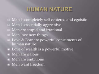 machiavellis view of human nature