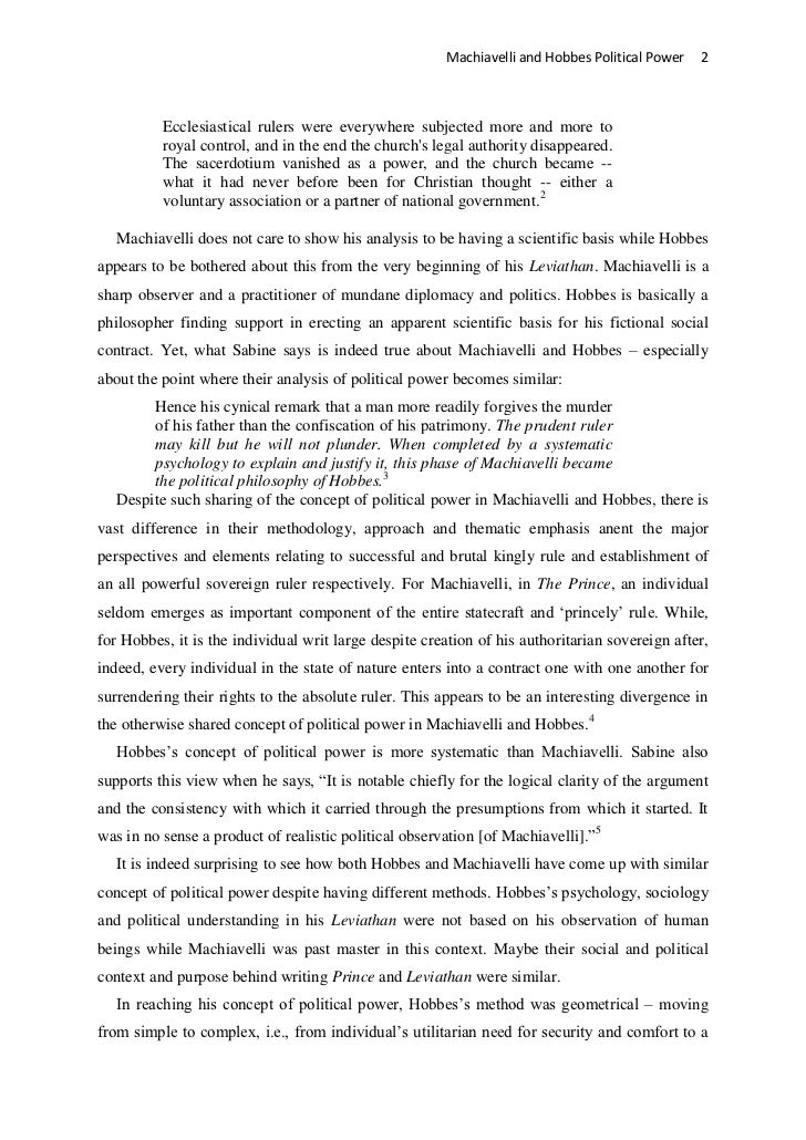 Machiavelli essay