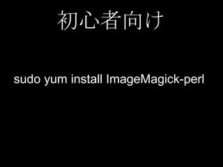 初心者向け
sudo yum install ImageMagick-perl

 